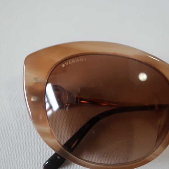 Bvlgari 8141-K 5235/13 Light Brown Gold-Plated 54 19 135 Cat Eye Sunglasses main image 9